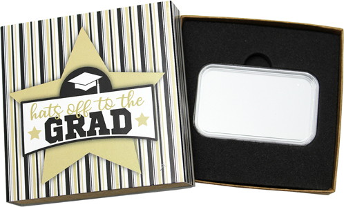 SilverTowne Natural Kraft Paper Gift Box with Graduation Box Sleeve